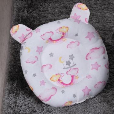 Imagem de Almofada Anatômica Ursinho Bebê - Monzillo Baby & Kids, Ceu rosa
