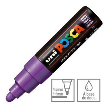 Imagem de Posca PC-7M Violeta  Ponta Redonda 4.5 a 5.5mm - UNI