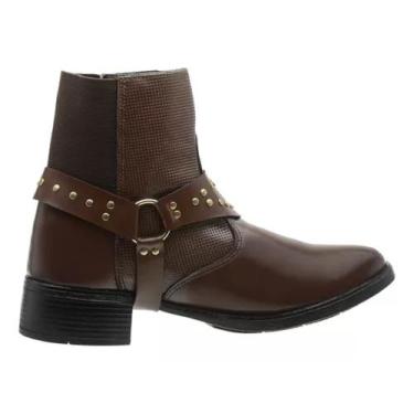 Imagem de Bota Coturno Feminino Preto Cano Curto Baixo Macia - SLZ, Capuccino, 3