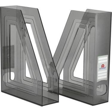 Imagem de Porta Revista Classic Fumê Pacote com 2 - Acrimet