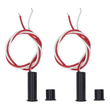 Imagem de Interruptor Magnético de Palheta Dioche NC, 2 Conjuntos de Sensor de Janela de Porta Com Fio, Caixa de Ferro, Sistemas de Alarme DC12 a 24V, Distância de Transmissão de 10-20 Mm,