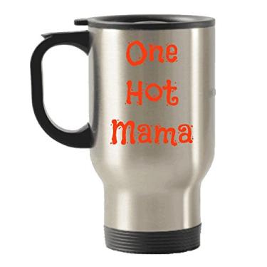Imagem de Caneca de viagem One Hot Mama – Caneca de viagem com isolamento térmico – Presente para amantes de chá de chocolate quente