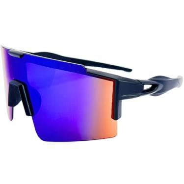 Imagem de Óculos De Sol Esportivo Joachim Running M46428 Masculino e Feminino Com Tecnologia UV400 (Preto Verde - Cor 3)