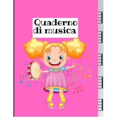 Imagem de Quaderno Pentagramma di Musica per Bambini: 110 pagina per scrivere le tue note in modo semplice e ordinato, 5 Pentagramma per pagina