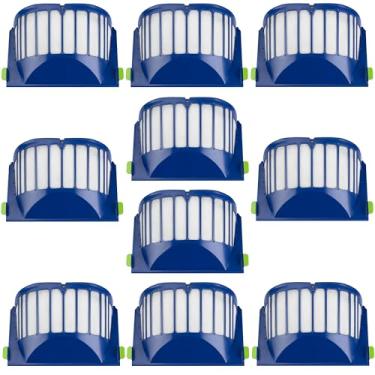Imagem de Pacote com 10 peças de reposição de filtro Aero Vac para iRobot Roomba 500 e 600 Series 536 550 551 595 505 560 614 618 620 630 635 645 650 650 655 60 6660 66660 5 671 675 677 680 690 694 695 Acessórios para Aspirador de Pó
