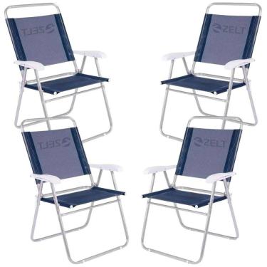 Imagem de Cadeira de Praia e Piscina em Alumínio Master Plus 120 Kg 4 Uni ZELT