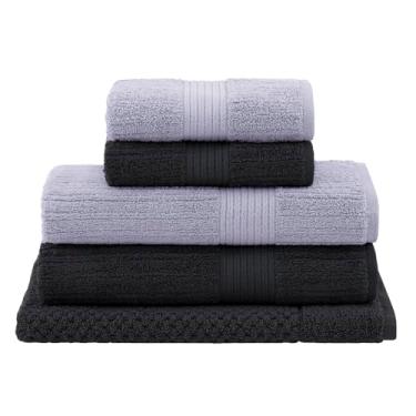 Imagem de Buddemeyer, Jogo Toalhas Banhão Buddemeyer 5p Fio Penteado Grafite 0125