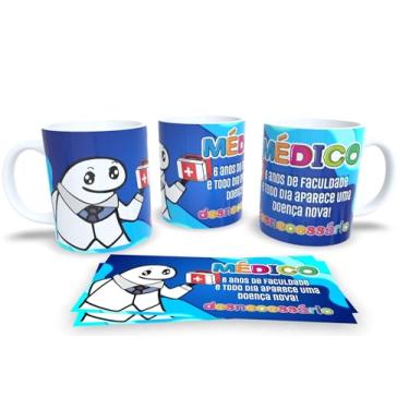 Imagem de Caneca de Porcelana Personalizada Profissões Com Frases Engraçadas e Divertidas (Médico)