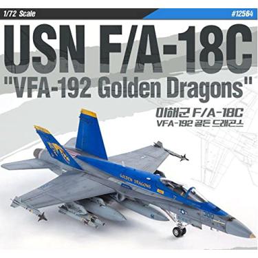 Imagem de Aviao USN F/A-18 C Hornet VFA-192 Golden Dragons F-18 Kit Academy 1/72 Plastimodelismo