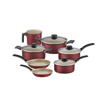 Imagem de Jogo de Panelas Turim Alumínio Vermelho 7 Peças Tramonntina