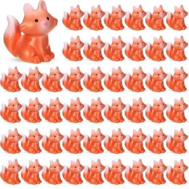 Imagem de Threehoney 50 peças mini estatuetas de animais de resina em miniatura a granel adoráveis acessórios de jardim para micro ornamentos de paisagem, decoração de casa, estante, kit de cenas de sala de