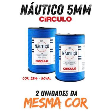 Imagem de FIO NÁUTICO 5MM circulo 500g KIT C 02 UN, 2829 - AZUL-BIC