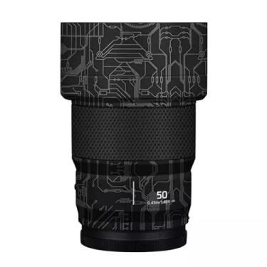 Imagem de 50 1.8 Película protetora para lente de câmera película protetora decalque adesivo anti-arranhões acessórios para Panasonic Lumix S 50 mm F1.8 (titânio circuito)