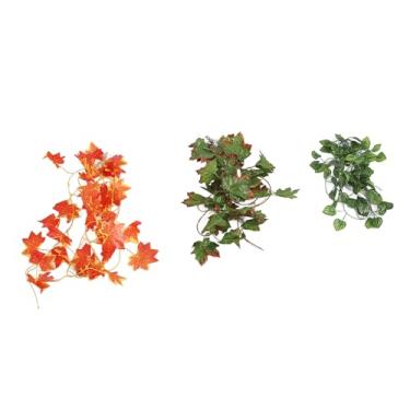 Imagem de Generic Plantas de Suspensão Falsa, Decoração de Decoração Falsa Folhas Estruturadas Fáceis de Manter, Vivas Com 6 Copos para Prateleiras para Manter (Tipo1)