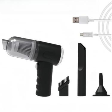 Imagem de Mini Aspirador e soprador De pó automotivo Portátil sem fio para Carro e Casa(Aspirador e Soprador 4 em 1)