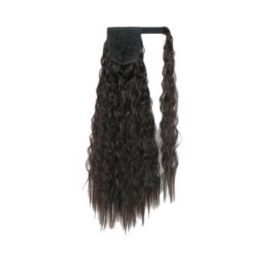 Imagem de Extensões De Cabelo Sintético Longo Ondulado Em Tom Marrom Loiro Com R