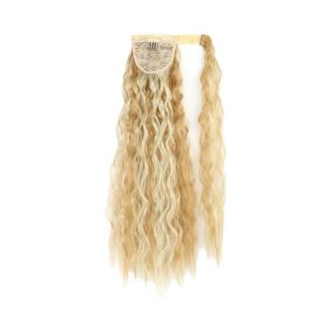 Imagem de Extensões De Cabelo Sintético Longo Ondulado Em Tom Marrom Loiro Com R