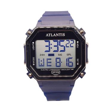 Imagem de Relógio Atlantis Digital Esportivo Quadrado Resistente 5atm