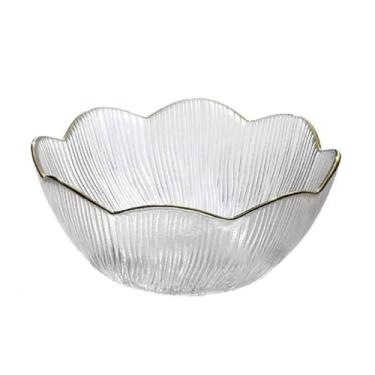 Imagem de Tigela de frutas de vidro, prato de frutas, bandejas de armazenamento de lanches de nozes doces, tigela decorativa para salada, nozes, sobremesas, lanches