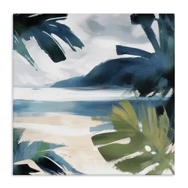 Imagem de Stupell Industries Design de arte de parede em tela Beachy Tropical Vibes por Elara Yasna, 17 x 17