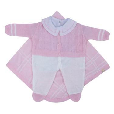Imagem de Saída de Maternidade Jacquard e Body Infantil com Gola Bordada - Kowak