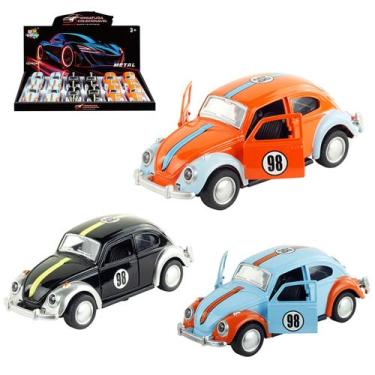 Imagem de Carro fusca 98 de metal a friccao pull back miniatura colecionavel dp 