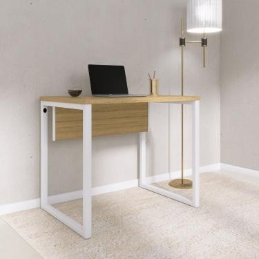 Imagem de Mesa para Escritório Industrial 90cm P25 Samba/Branco