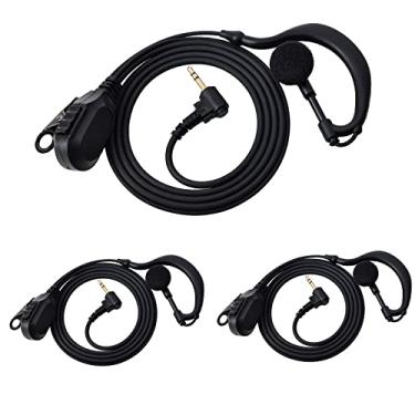 Imagem de UAYESOK Fone de ouvido de rádio bidirecional em forma de G de 1 pino para Motorola Talkabout Walkie Talkie T200 T200TP T260 T402 T460 T465 T600 T800 T6500 MC220R MR350R MS350R MJ270R (pacote com 3)