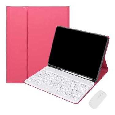 Imagem de Kit Capa para Samsung S6 Lite 10.4 Polegadas: Capa para Tablet + Teclado Redondo + Mouse