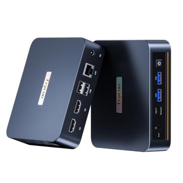 Imagem de Trycoo N100 Mini PC 16GB DDR4 512GB SSD, WI6 Alder Lake N100 Desktop Mini Computador com Type-C, Dual HD, Ethernet LAN RJ45, Tela Tripla 4K, WiFi5, BT4.2