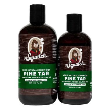 Imagem de Pine Tar Kit Shampoo e Condicionador livre de Parabenos e Sulfado para Homens, DR. SQUATCH, Verde
