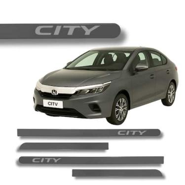 Imagem de Jogo Friso Honda City Cinza Iridium Ponta Redonda Lateral