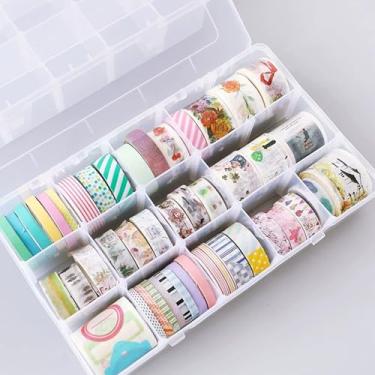 Imagem de Caixa de armazenamento de plástico portátil de 15 grades, ideal para joias, contas, pílulas, pontas de unhas, recipiente removível para fácil acesso