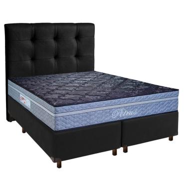 Imagem de Kit Cama Box + Cabeceira + Colchão Queen Molas Ensacadas - Petrus - Paropas