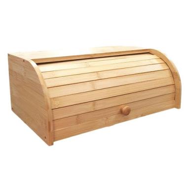 Imagem de Porta Pão Com Tampa Basculante Em Bambu - Envio 24hs - Members Marks