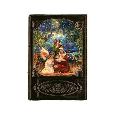 Imagem de Fxzqgnh Globo de Neve Natalino Iluminado, Decoração de Natal, Item de Colecionador, Decoração de Festas, Decoração de Mesa, Enfeite para Prateleira Ou Escriva, Livro