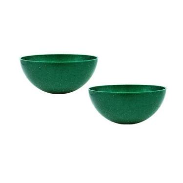 Imagem de Kit 2 Mini Bowl Fibra Madeira Green Colors Verde 240Ml - Bb Store