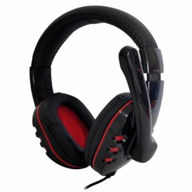 Imagem de Fone de Ouvido Gamer com fio Headset com Controle de Volume (Vermelho)