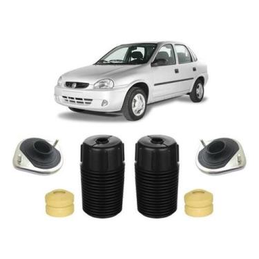Imagem de 2 Kit Coxim Batente Dianteiro Gm Corsa 1997 1998 1999 2000 - Qualykits