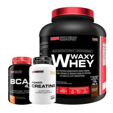 Imagem de Kit Waxy Whey 2Kg+ Bcaa 4,5 100G+ Power Creatina 100G - Bodybuilders