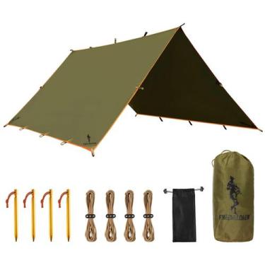 Imagem de Lona para Camping FREE SOLDIER Impermeable 396x396 cm Marrón