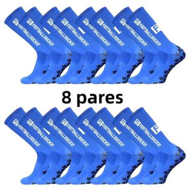 Imagem de Meias De Futebol De Cano Médio Coladas, 8 Pares, Antiderrapantes, Resp