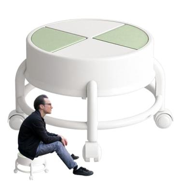 Imagem de Banqueta com rodízio baixo, Banqueta com rodízio de baixa altura | Cadeira giratória de baixa altura rodas - móvel resistente de baixo rolamento rodas giratórias de 360°, cadeira