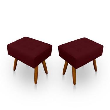 Imagem de Kit 2 Puff Retangular New para Sala e Quarto Suede  - LH Decor - Los H