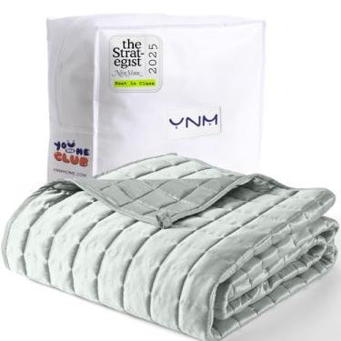 Imagem de Cobertor Pesado Refrescante YnM, Adultos, 100% Polietileno, para Dormir com Calor, Verão, Verde, 6,8 kg, Tamanho Solteiro, Full, 1,22 x 1,82 m