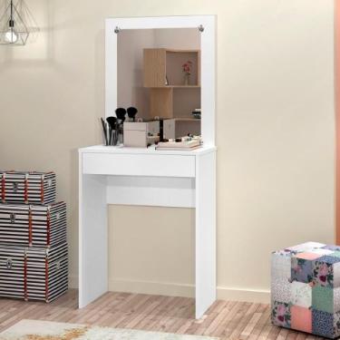 Imagem de Penteadeira Sofie Com Espelho 1 Gaveta Branco - J A