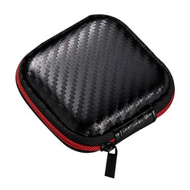 Imagem de Estojo para Fones de Ouvido Transporte Apoio Bolsa Armazenamento EVA Dura Pochete Pequena com Zíper Sem Fio Carregador Parede Adaptador USB Cabo -Socos Portátil