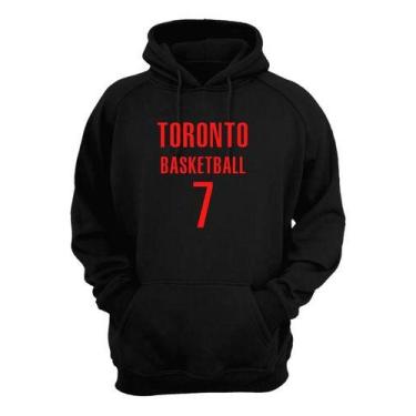 Imagem de Blusa Moletom Capuz Basquete Toronto Basketball Número 7 - Loja Click 