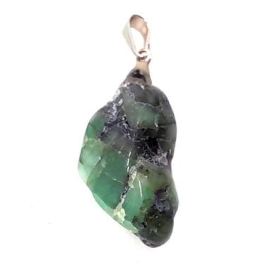 Imagem de Pingente de Esmeralda Pedra Natural Amor e Prosperidade 2cm - Mandala