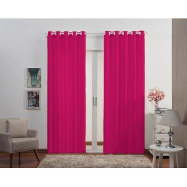 Imagem de Cortina Oxford Tecido 3,00x3,00 sala/quarto-Pink - Filomena